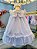 Vestido Infantil Branco Jardim Encantado Borboletas Luxo - Imagem 3