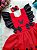 Romper Minnie Vermelha Com Laço e Saia Glitter Luxo - Imagem 2