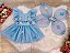 Romper Infantil Jardim Encantado Borboletas Azul Bebe + Asa 2 Peças - Imagem 7