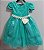 Vestido Infantil Verde Tule Renda Luxo Casamento - Imagem 8