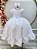 Vestido Infantil Branco Maquinetado Luxo - Imagem 6