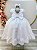 Vestido Infantil Branco Maquinetado Luxo - Imagem 4