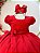 Vestido Infantil Vermelho Maquinetado Luxos - Imagem 7