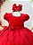 Vestido Infantil Vermelho Maquinetado Luxos - Imagem 2
