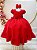 Vestido Infantil Vermelho Maquinetado Luxos - Imagem 1