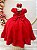 Vestido Infantil Vermelho Maquinetado Luxos - Imagem 4
