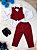 Conjunto Social Camisa Branca com Colete Calça Grav. Marsala - Imagem 6
