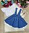 Vestido Infantil Salopete Branco e Azul Virginia - Imagem 10