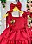 Vestido Infantil Vermelho Cerejinha Blogueirinha - Imagem 9