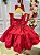 Vestido Infantil Vermelho Cerejinha Blogueirinha - Imagem 5
