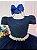Vestido Infantil Azul Marinho Tule e Renda Longo Dama Luxo - Imagem 6