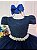 Vestido Infantil Azul Marinho Tule e Renda Longo Dama Luxo - Imagem 2