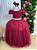 Vestido Longo Daminha Marsala Laura Peito Rendado - Imagem 1
