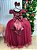Vestido Infantil Dama de honra Festa Marsala Longo Formatura - Imagem 13