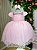 Vestido Jardim Encantado Rosa Bebe Festa Luxo - Imagem 6