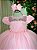Vestido Jardim Encantado Rosa Bebe Festa Luxo - Imagem 5