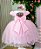 Vestido Jardim Encantado Rosa Bebe Festa Luxo - Imagem 4