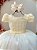 Vestido Infantil Longo Marfim Com Strass e Pérolas Damas - Imagem 6