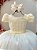 Vestido Infantil Longo Marfim Com Strass e Pérolas Damas - Imagem 2