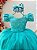 Vestido Infantil Longo Verde Com Strass e Pérolas Daminhas - Imagem 2