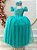 Vestido Infantil Longo Verde Com Strass e Pérolas Daminhas - Imagem 1