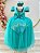 Vestido Infantil Longo Verde Com Strass e Pérolas Daminhas - Imagem 4