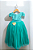 Vestido Infantil Longo Verde Com Strass e Pérolas Daminhas - Imagem 2