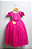 Vestido Infantil Longo Rosa Com Strass e Pérolas Daminhas - Imagem 2
