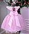 Vestido Jardim Encantado Rosa Bebe Borboleta Branca - Imagem 4