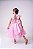 Vestido Jardim Encantado Rosa Bebe Borboleta Branca - Imagem 6