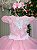 Vestido Jardim Encantado Rosa Bebe Borboleta Branca - Imagem 5