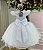 Vestido Jardim Encantado Branco Apliques em Borboletas - Imagem 8