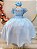 Vestido Infantil Azul Claro Busto Renda Daminha Longo Luxo - Imagem 4