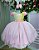 Vestido Jardim das Borboletas Rosa Bebe e Amarelo - Imagem 1