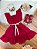 Vestido Infantil Vermelho Luxo Com Pérolas Festas - Imagem 7