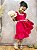 Vestido Infantil Vermelho Luxo Com Pérolas Festas - Imagem 1