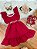 Vestido Infantil Vermelho Luxo Com Pérolas Festas - Imagem 6