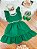 Vestido Infantil Verde Luxo Com Pérolas Festas Daminhas - Imagem 5