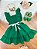 Vestido Infantil Verde Luxo Com Pérolas Festas Daminhas - Imagem 6