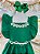Vestido Infantil Verde Luxo Com Pérolas Festas Daminhas - Imagem 4