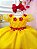 Vestido Infantil Princesa Bela e a Fera Amarelo com Flores - Imagem 6