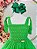 Vestido Infantil Primavera Verão Verde Bandeira de Alça e Bordado - Imagem 4