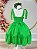 Vestido Infantil Primavera Verão Verde Bandeira de Alça e Bordado - Imagem 3
