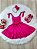 Vestido Infantil Primavera Verão Pink de Alça e Busto Bordado - Imagem 6
