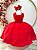 Vestido Infantil Vermelho Strass Luxo Festa Damas - Imagem 1