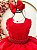 Vestido Infantil Vermelho Strass Luxo Festa Damas - Imagem 2