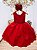 Vestido Infantil Vermelho Strass Luxo Festa Damas - Imagem 4