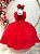 Vestido Infantil Vermelho Strass Luxo Festa Damas - Imagem 3