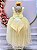 Vestido Infantil Amarelo Damas de Honra Longo Strass Pérolas - Imagem 3