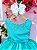 Vestido Infantil Damas de Honra Longo Verde Pérolas Luxo - Imagem 8